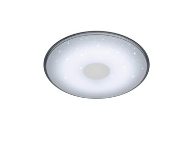 Trio Leuchten LED Deckenleuchte Shogun 628513001, Acryl weiß mit Star Light Effekt, Rand klar, 30 Watt, Fernbedienung Helligkeit und Lichtfarbe einstellbar, Nachtlicht Funktion, 42.5 x 42.5 x 6.0 cm im Sale